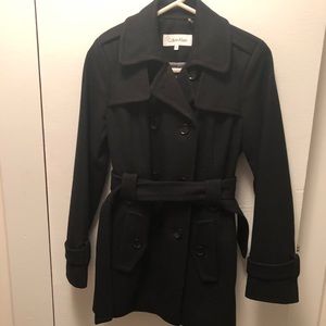 Calvin Klein Classic Black Pea Coat